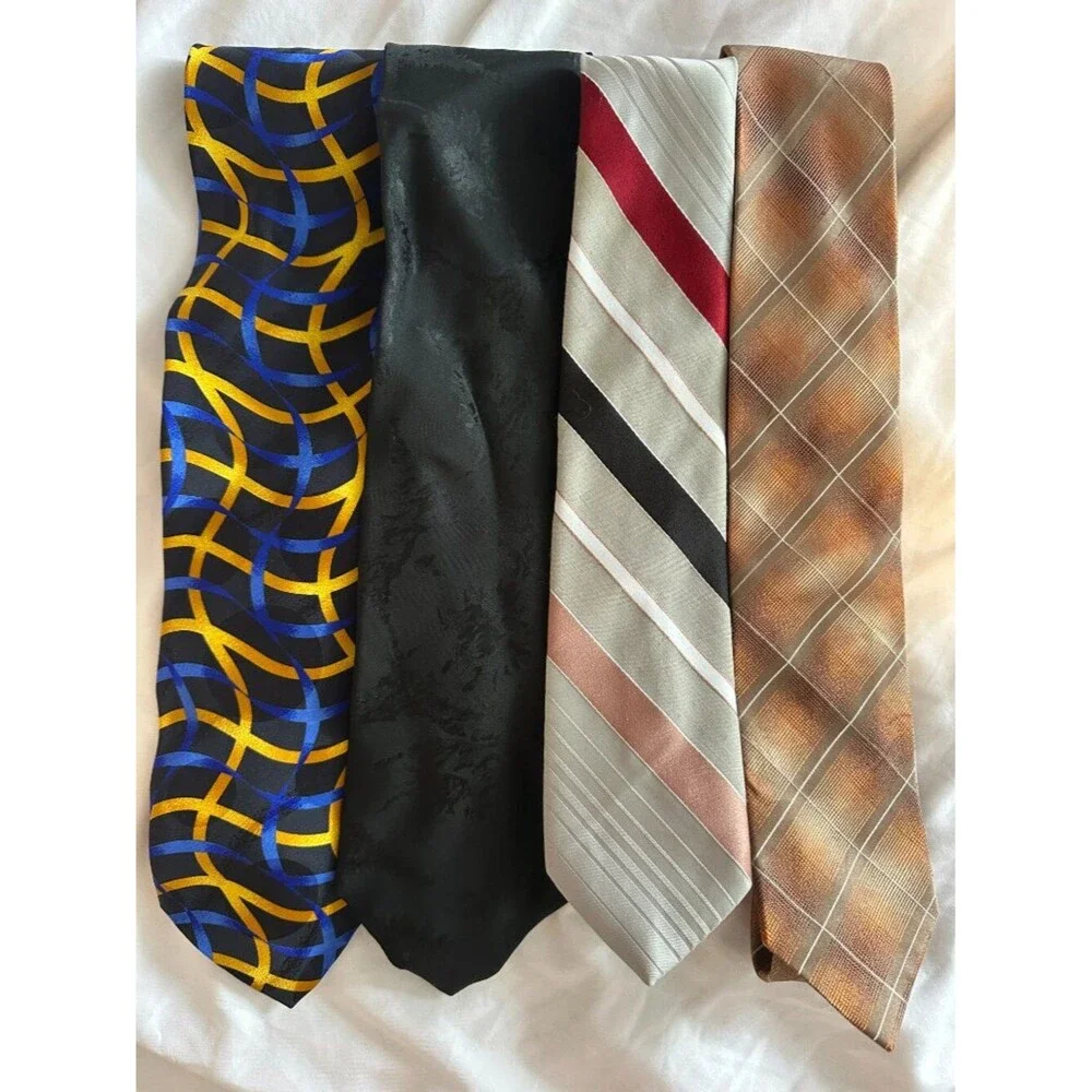 Vintage Italian Silk Ties Lot 4 Emilio Romano Prince Gino Alfani Designer Luxury